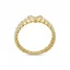 Designový zlatý prsten se zirkony