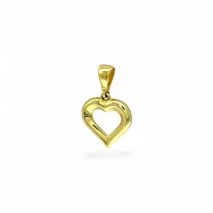 Jednoduchý zlatý přívěsek Srdce lesklý 0,79g