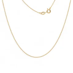 Zlatý řetízek s kuličkami 50cm