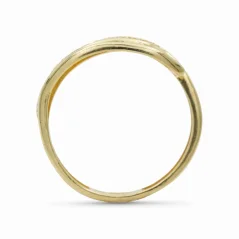 Zlatý prsten s řadou zirkonů 1,89g