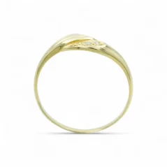 Zlatý prsten s čirými zirkony 1,76g