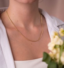 Exkluzivní zlatý řetízek Flat Snake 45cm