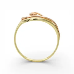 Jemný proplétaný prsten z kombinovaného zlata 1,23g