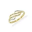 Elegantní zlatý prsten s bílým zlatem