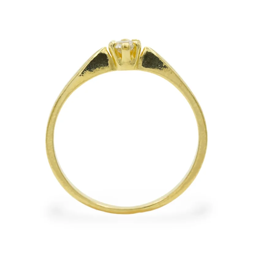 Jemný zásnubní stříbrný prsten se zirkonem - Velikost: 54