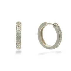 Stříbrné kruhové náušnice 1,6cm se zirkony