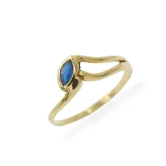 Zlatý prsten špička s kamenem 1,34g