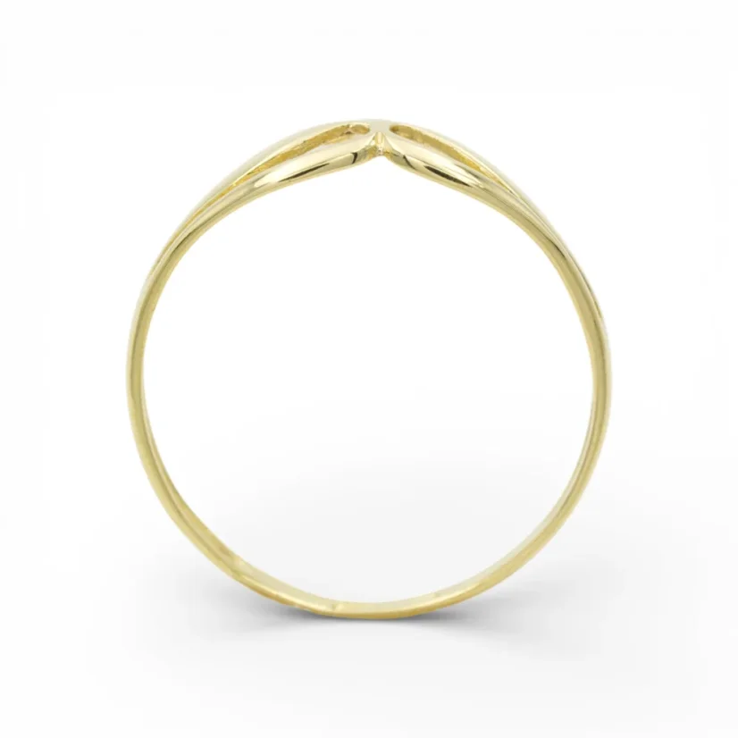 Zlatý prsten do špičky zdobený 0,94g