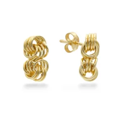 Celozlaté náušnice proplétané 1,62g