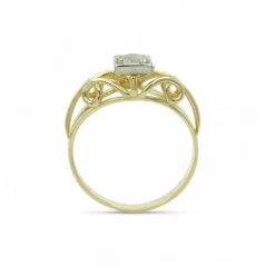 Vintage zlatý prsten se zirkonem 2,92g