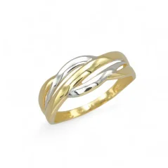Zlatý prsten kombinovaný 1,67g