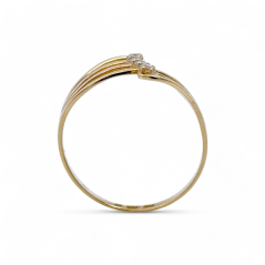 Zlatý prsten s kamínky 1,55g