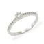 Zásnubní stříbrný prsten osázený zirkony - Velikost: 55