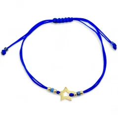 Šňůrkový náramek se zlatem Hvězda 0,72g