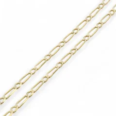 Zlatý řetízek Figaro zdobený plný 55cm 8,10g