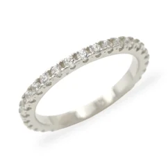 Stříbrný prsten eternity se zirkony