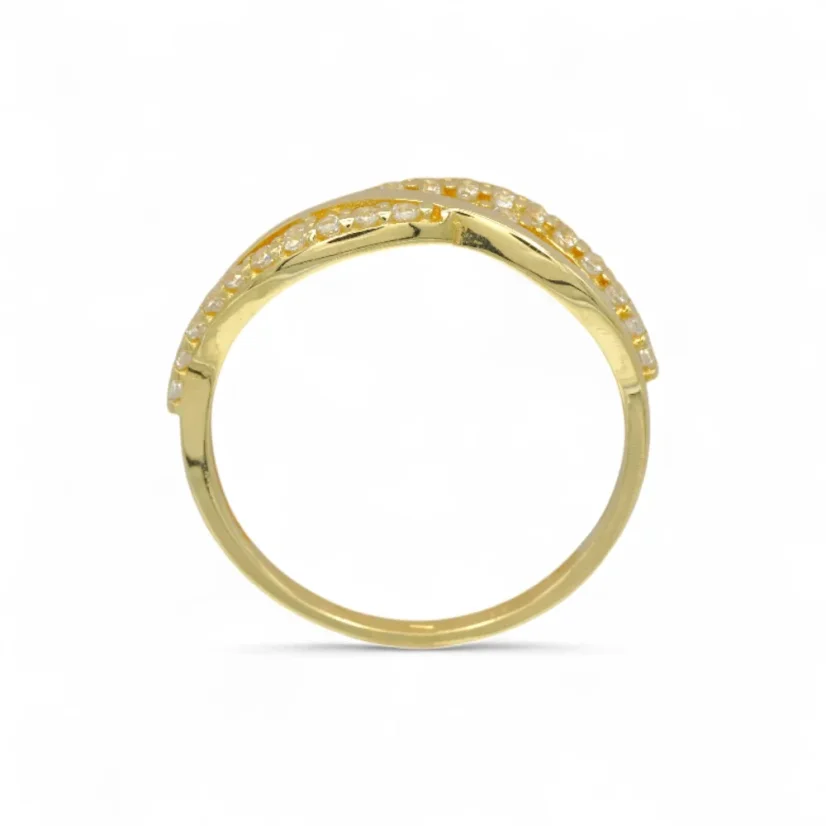 Zlatý prsten s kamínky 1,52g