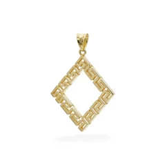 Zlatý přívěsek kosočtverec s antickým vzorem