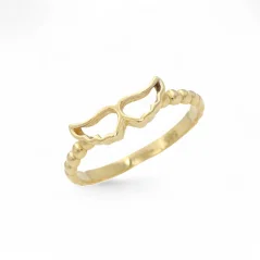 Moderní zlatý prsten křídla 1,22g