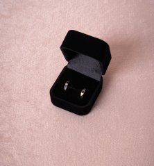 Zlaté kruhové náušnice 1,1cm se Safíry 1,27g