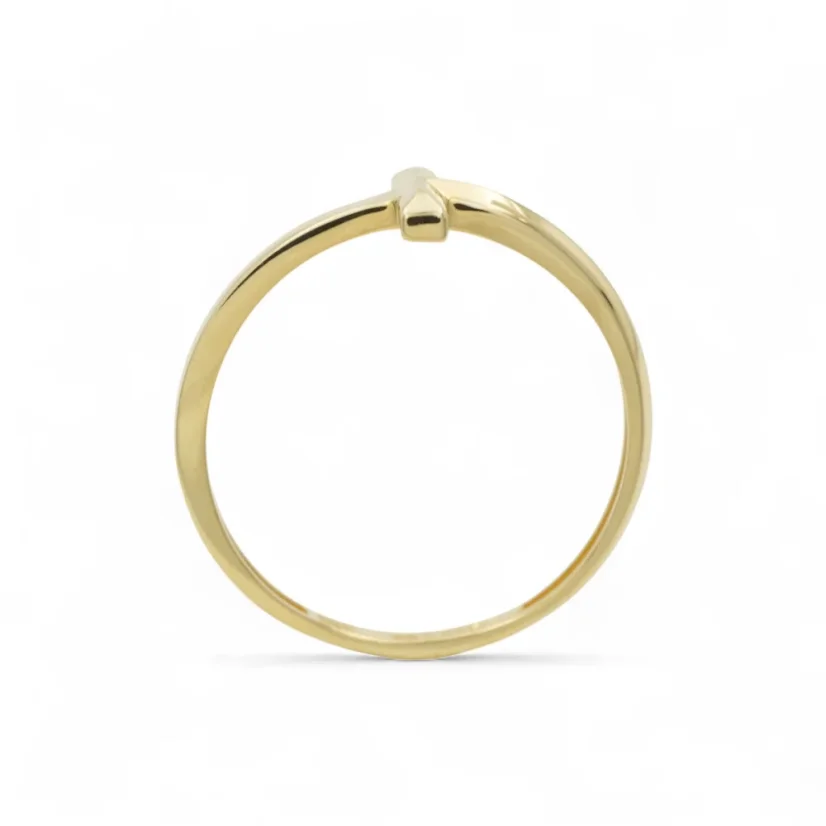 Minimalistický zlatý prsten lesklý - Velikost: 53