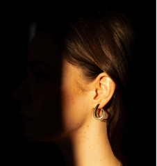 Zlaté náušnice Teardrop dvojité 4,20g