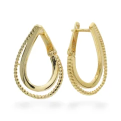 Zlaté náušnice Teardrop dvojité 4,20g