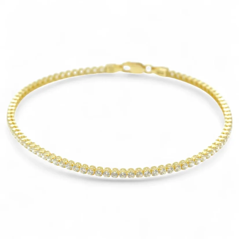 Luxusní tenisový náramek se zirkony 19cm 3,36g