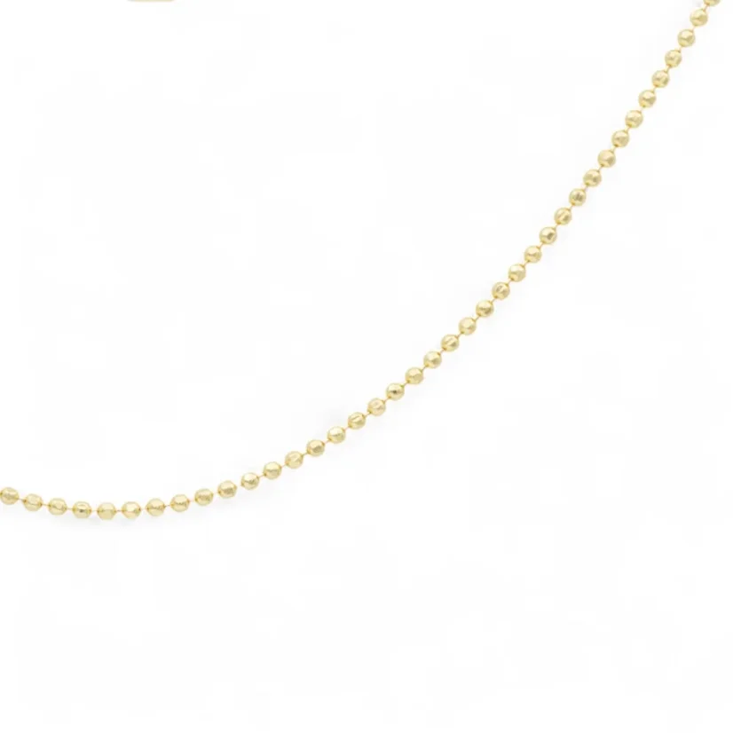Zlatý řetízek s kuličkami 50cm 1,71g