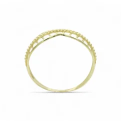 Celozlatý prsten s moderním vzorem