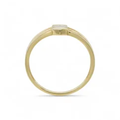 Zlatý prsten kombinovaný se srdíčky