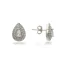 Stříbrné náušnice ve tvaru kapky s čirými zirkony