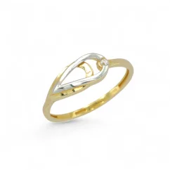 Zlatý prsten kombinovaný s kamínkem 1,26g