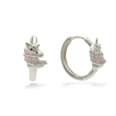 Stříbrné kruhové náušnice 1,6cm s jednorožci