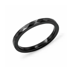 Minimalistický keramický prsten s geometrickým vzorem