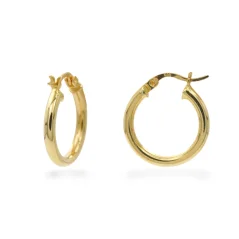 Zlaté náušnice Kruhy 1,3 cm lesklé 2,31g