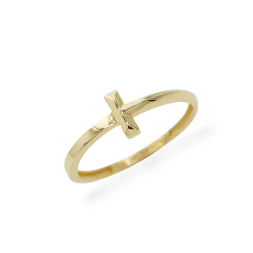 Minimalistický zlatý prsten lesklý