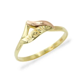 Vintage prsten do špičky z kombinovaného zlata 1,07g