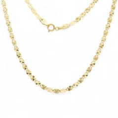 Zlatý náhrdelník Valentino s broušením 50cm