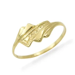 Jemný zlatý prsten s rytinou 0,96g