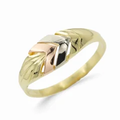 Vintage prsten z kombinovaného zlata 2,45g