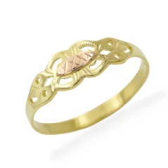 Kombinovaný vintage zlatý prsten 1,54g