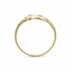 Zlatý prsten s čirými zirkony 1,51g