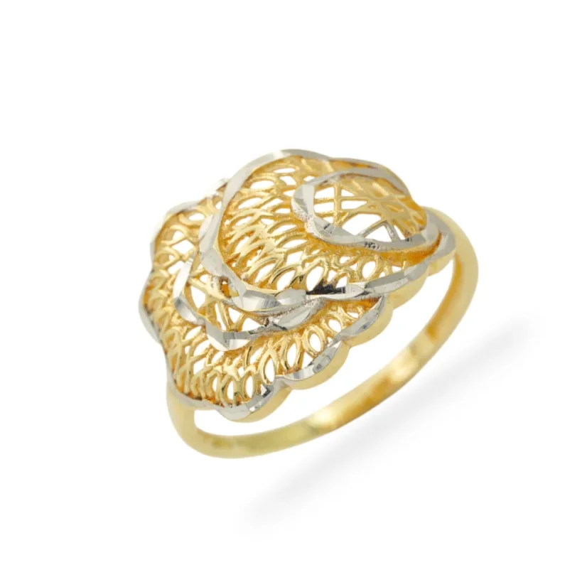 Zlatý prsten s výrazným zdobením 2,29g