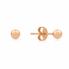 Minimalistické stříbrné peckové náušnice rose gold