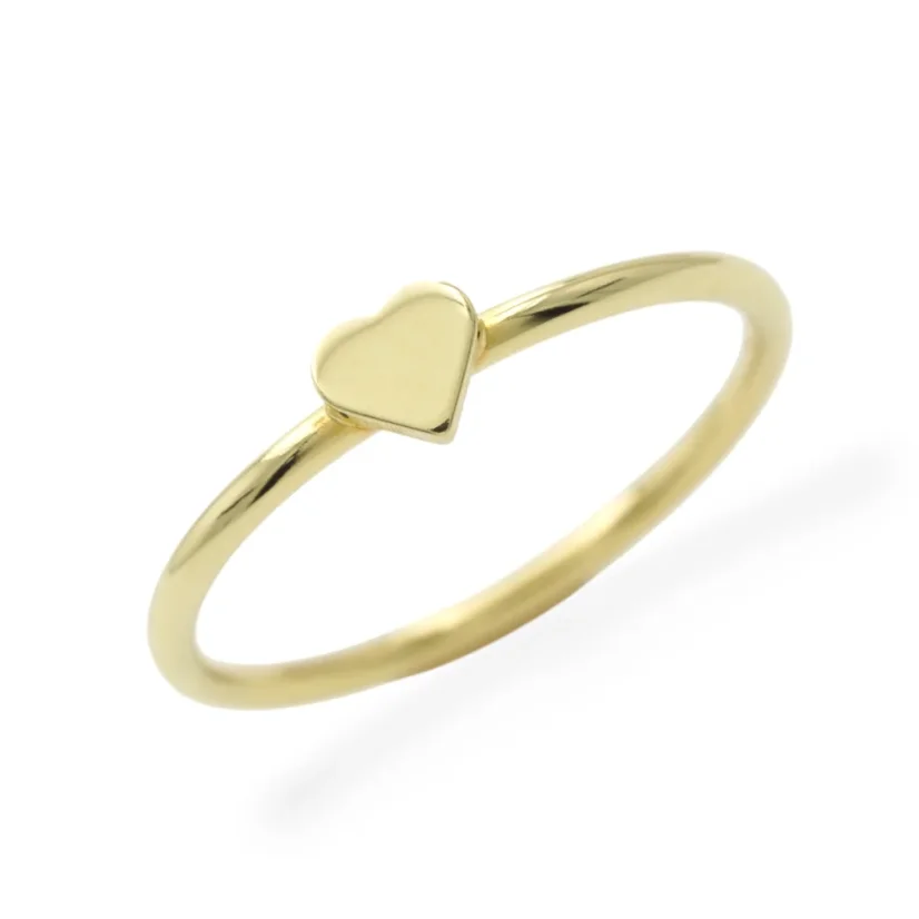 Prsten celozlatý se srdíčkem