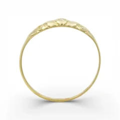 Jemný zlatý prsten se zirkony 0,96g