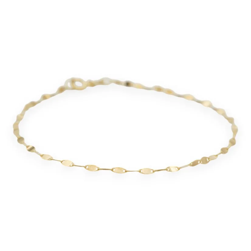 Zlatý náramek Lip Chain 18cm