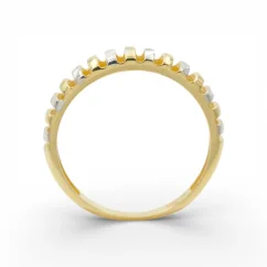 Jemný zlatý prsten s bílým zlatem 1,06g