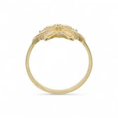 Zlatý prsten hvězda se zirkony